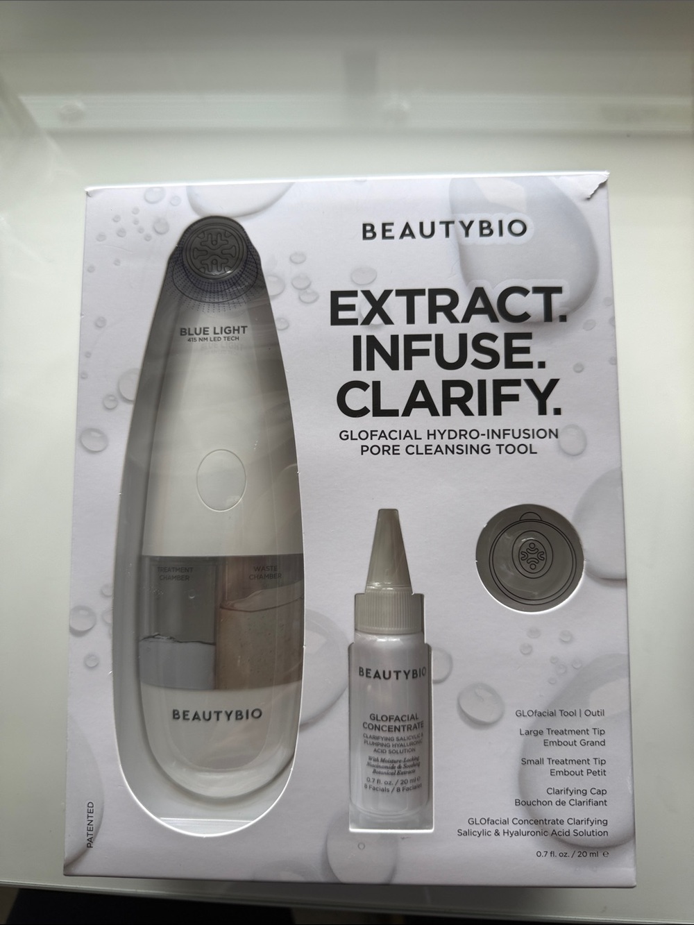 Beauty bio Glofacial Hydro-Infusion Pore Cleansing Tool - White
